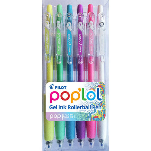 6 pack of Pilot Pop'lol Gel Ink Rollerball Pens